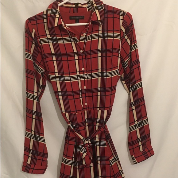 Banana Republic Red & Black Striped Dress NWOT - Picture 2 of 7